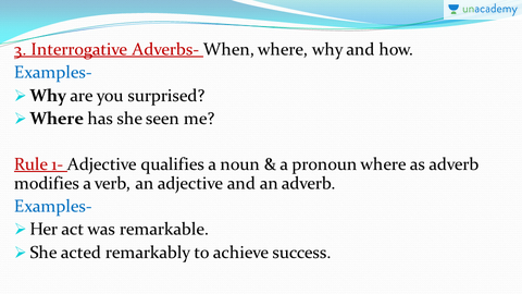 Adverb rules