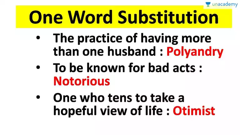 One Words Substitution Part 6 In Hindi Hindi One Word