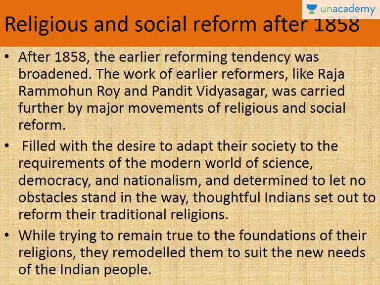 social and religious reforms