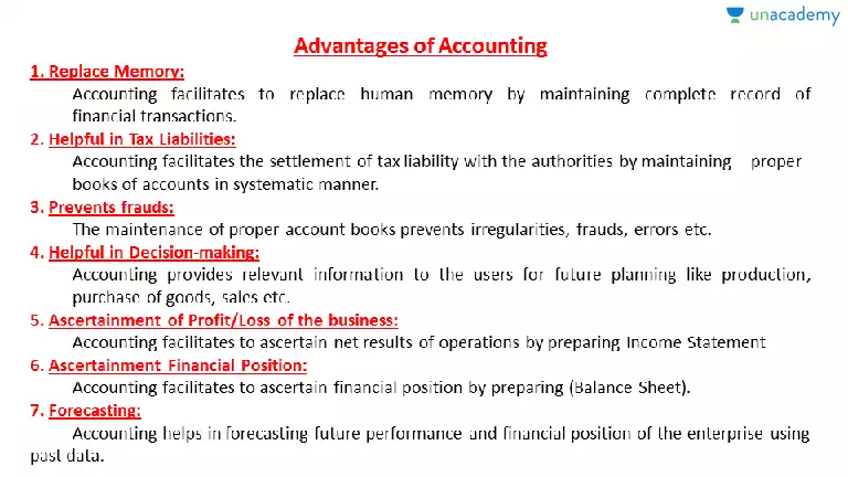 advantages and disadvantages of accounting concepts