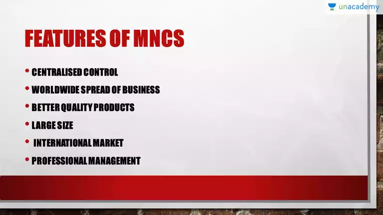 features of multinational companies