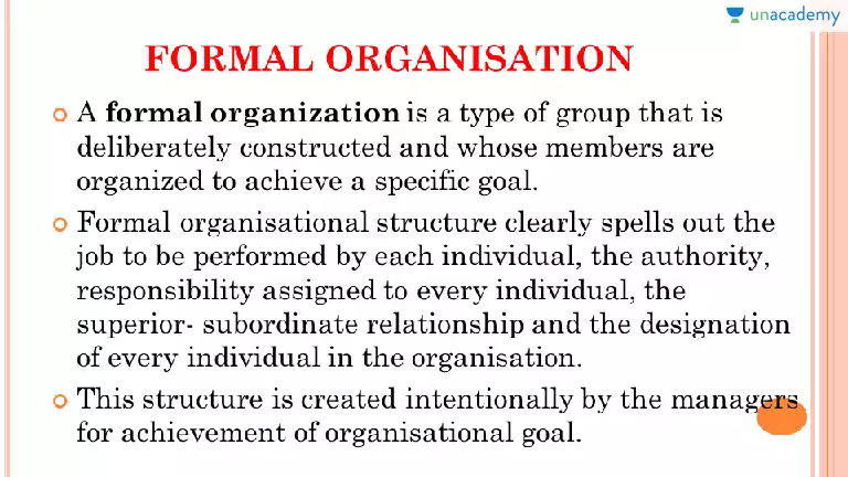 formal and informal organization