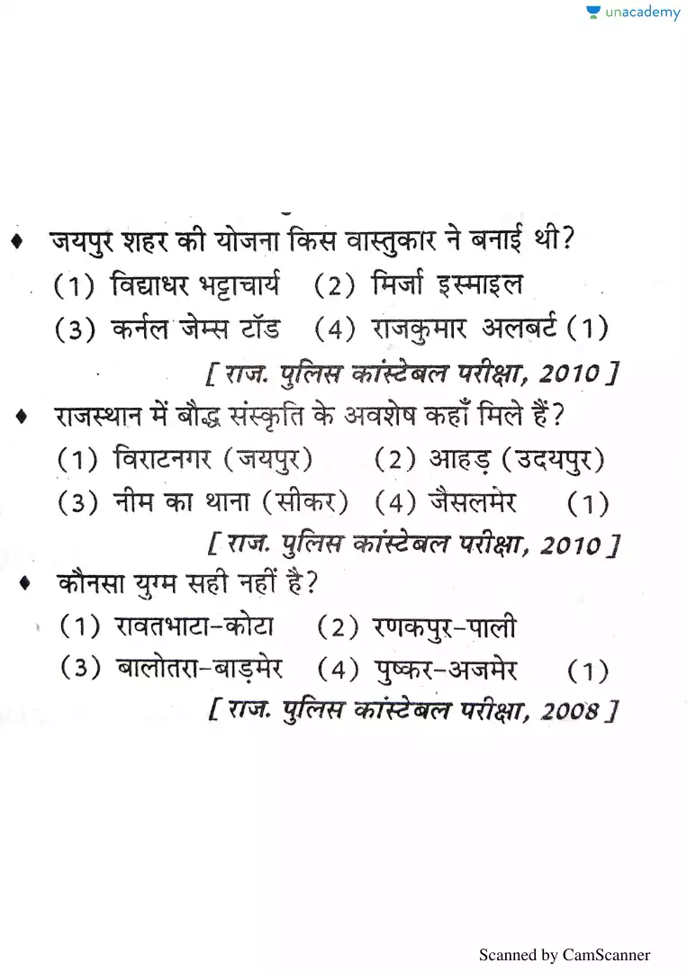 Rajasthan Gk Old Paper Question Hindi Indian Constitution