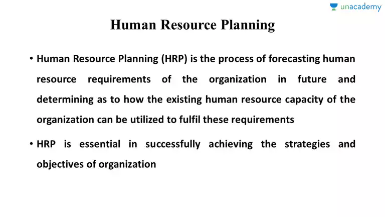 planning human resource requirements