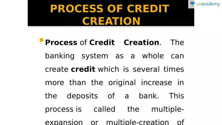 credit creation process
