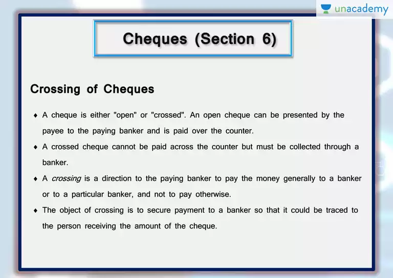 what does not negotiable mean on a cheque
