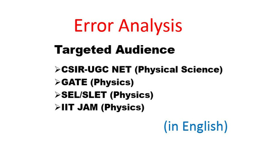 CSIR-UGC NET - Propagation of Error Offered by Unacademy