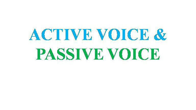 Ssc Exams (Non Technical)/ Railway Exams - Active And Passive Voice (In  Tamil) Offered By Unacademy